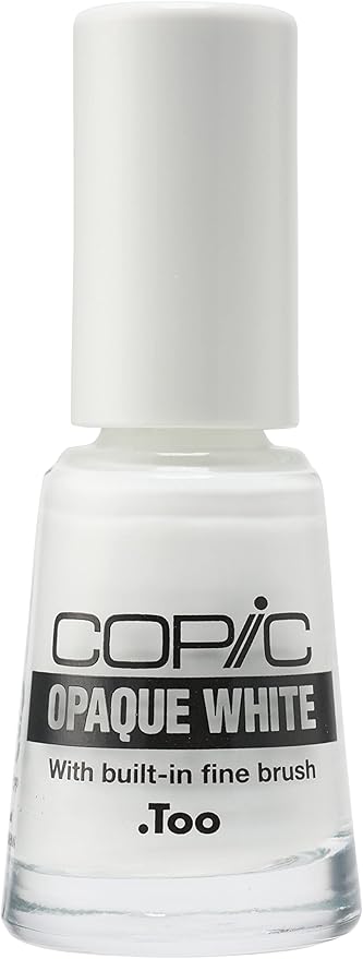 Copic Opaque White With Built in Fine Brush, 6mL