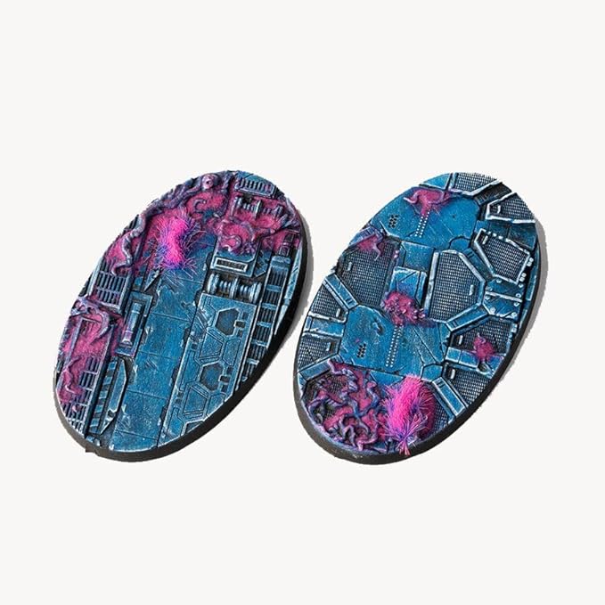 Gamers Grass Battle Ready Bases - Alien Infestation - Oval 90mm (x2)