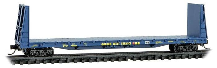 Micro-Trains N 054 00 081 61' 8" Bulkhead Flatcar, Golden West Service GVSR #450038