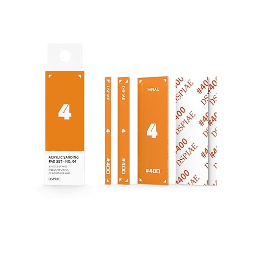 DSPIAE PT-SP04 Acrylic Sanding Pad Set-Orange (400# grit)