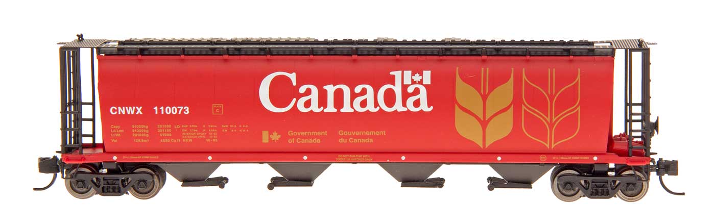 PREORDER Intermountain N 65101 NSC 59' 4550 Cubic Foot Cylindrical Hopper with Trough Hatch, Canadian National CNWX