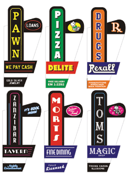 Miller Engineering Animation 66822R Downtown Series #1, Medium, Right, HO and N Scales
