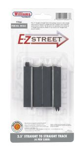 Williams 00263 O EZ Street 2.5'' Straight To Straight Track Connector/4cd