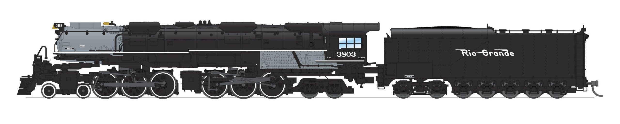 PREORDER BLI 8658 D&RGW Challenger 4-6-6-4, #3805, Black & Graphite, Coal Tender, No-Sound / DCC-Ready, N