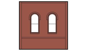 Woodland Scenics 30103 HO DPM Dock Level Wall Arched Windows