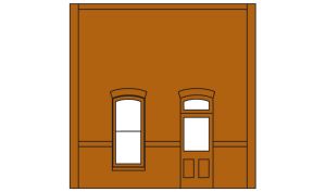 Woodland Scenics 30131 HO DPM Street Level Wall Rectangular Entry