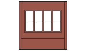 Woodland Scenics 30143 HO DPM Dock Level Wall Victorian Window