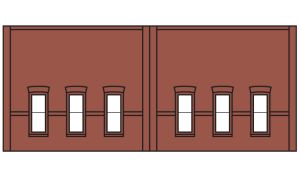 Woodland Scenics 60103 N DPM Street Level Wall Windows