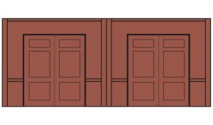 Woodland Scenics 60106 N DPM Street Level Wall Freight Doors
