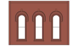 Woodland Scenics 90102 O Arched Window Wall