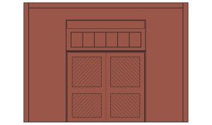 Woodland Scenics 90107 O DPM Street/Dock Level Wall Freight Door