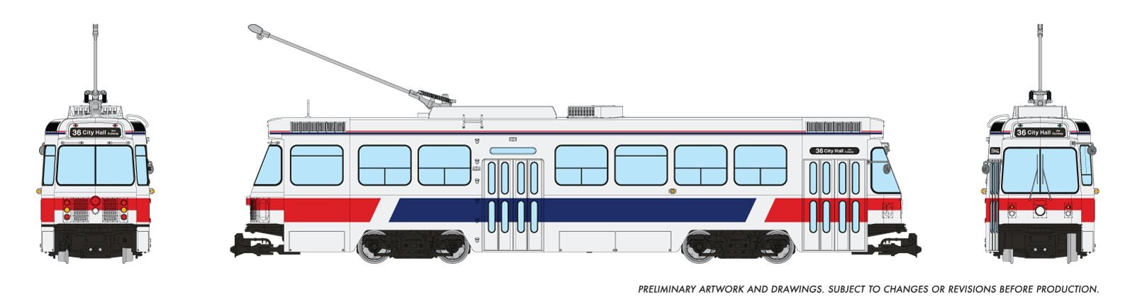 PREORDER Rapido HO 702522 Canadian Light Rail Vehicle, Philadelphia (DCC & Sound Equipped)