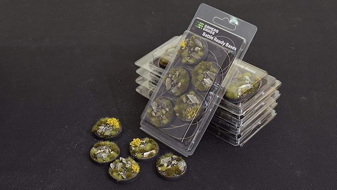 Gamers Grass Battle Ready Bases - Highland - Round 40mm (x5)