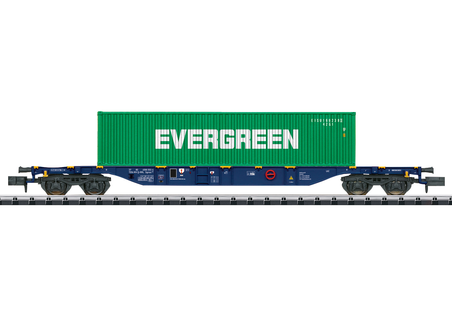 PREORDER Minitrix N 18560 Type Sgnss Container Flatcar with 40' Container, RailReLease