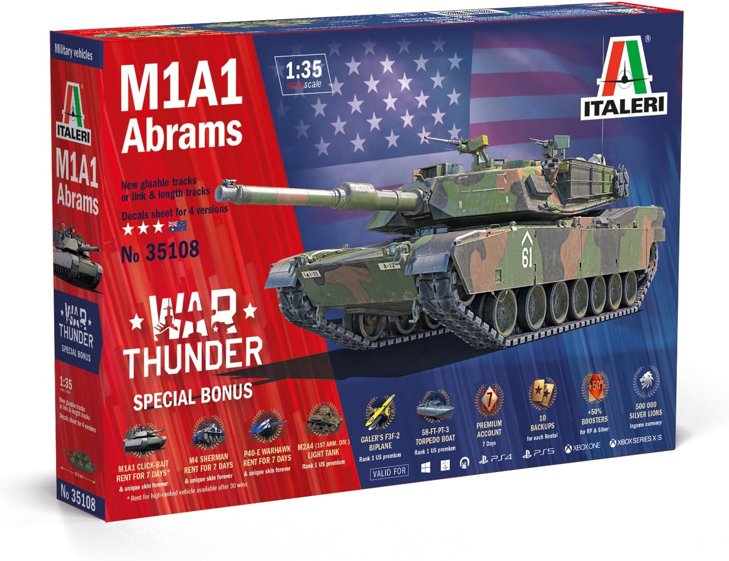 Italeri 35108 War Thunder M1A1 Abrams 1:35