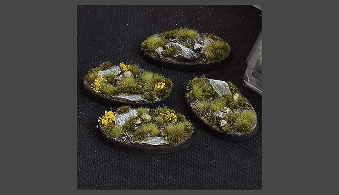 Gamers Grass Battle Ready Bases - Highland - Oval 60mm (x4)