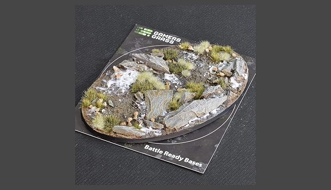 Gamers Grass Battle Ready Bases - Winter - Oval 170mm (x1)