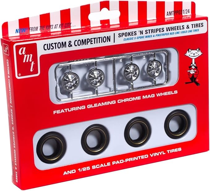 AMT PP031 1/25 SPOKES & STRIPS TIRE