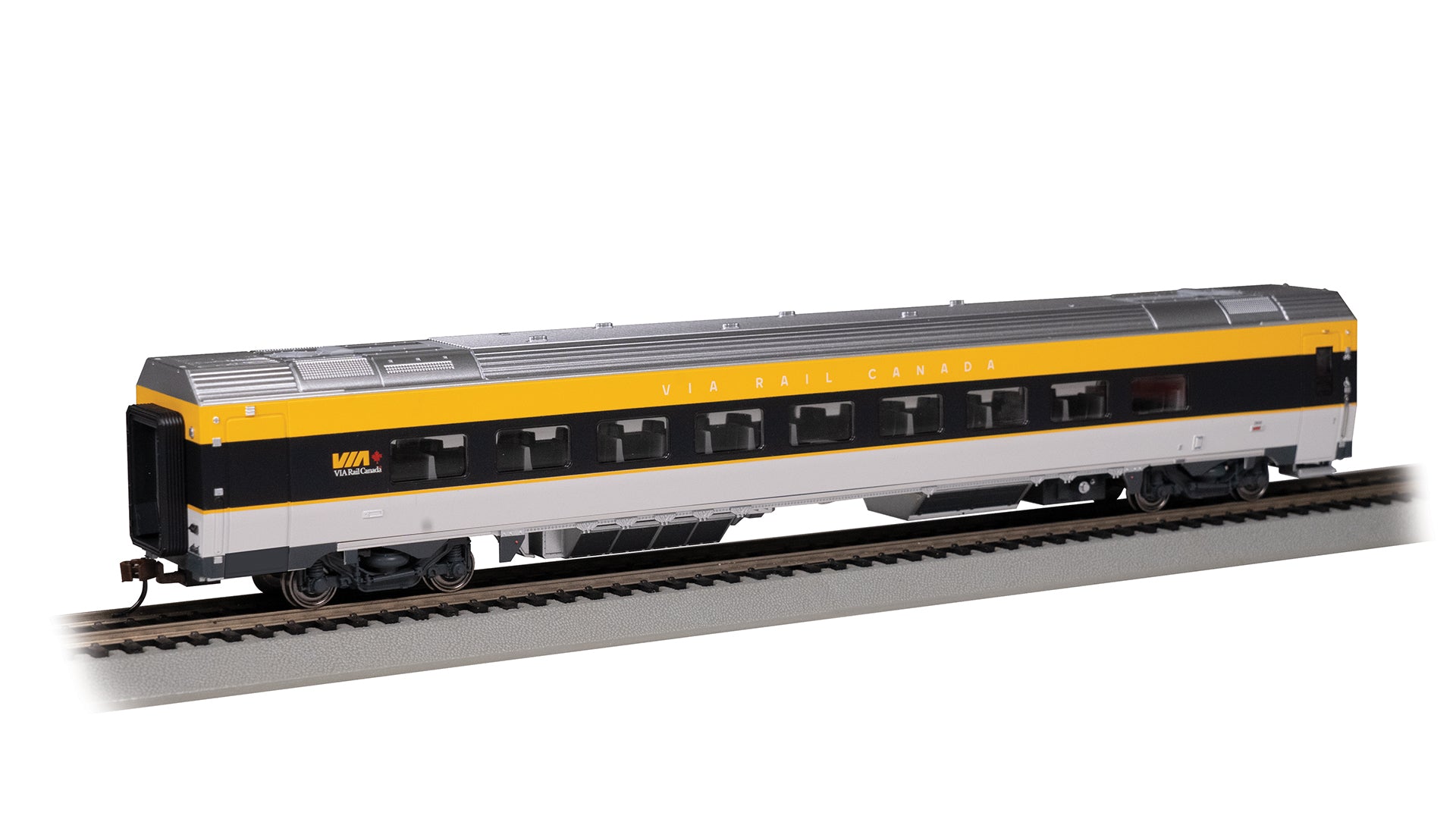 Bachmann 74505 Siemens Venture Coach - VIA Version - Ready to Run -- VIA Rail Canada #2800 (gray, black, yellow)- HO Scale