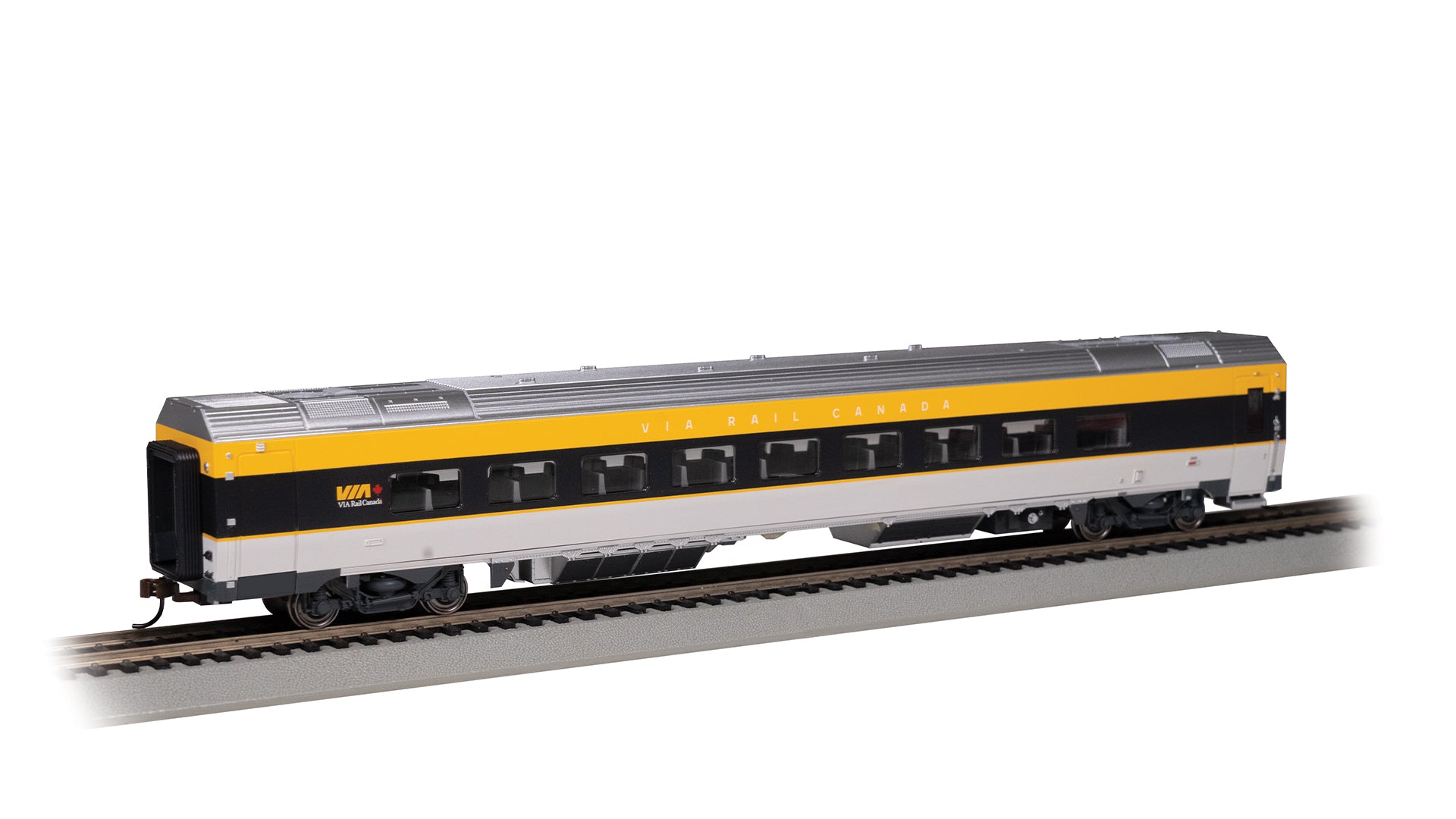Bachmann 74506 Siemens Venture Coach - VIA Version - Ready to Run -- VIA Rail Canada #2900 (gray, black, yellow)- HO Scale