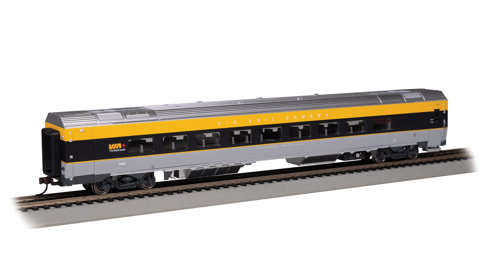 Bachmann 74508 Siemens Venture Coach - VIA Version - Ready to Run -- VIA Rail Canada #2700 (gray, black, yellow)- HO Scale