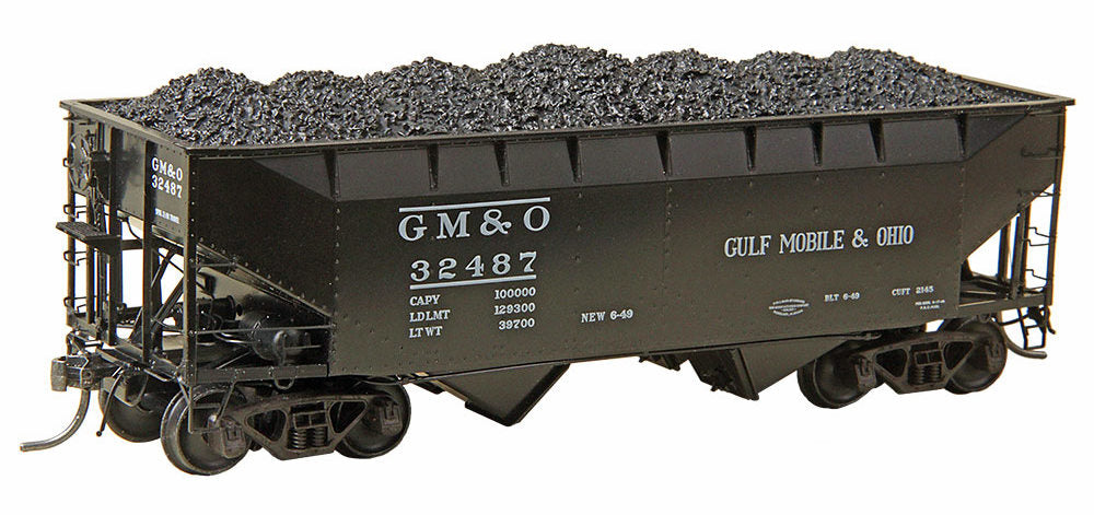 Kadee HO 7525 50-Ton AAR Standard 2-Bay Open Hopper, Gulf Mobile and Ohio #32487