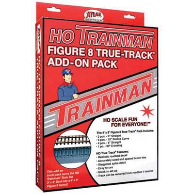 Atlas 29 Figure-8 Track Expansion Set - True-Track(R) -- 4 x 3' 1.2 x .9m Set-Up Size, HO Scale