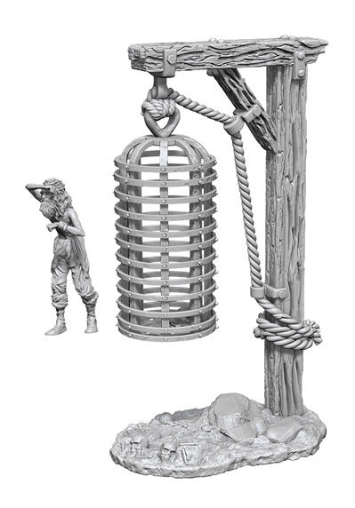 WizKids Deep Cuts Unpainted Miniatures: W12.5 Hanging Cage (See WZK 73874 for available inventory)