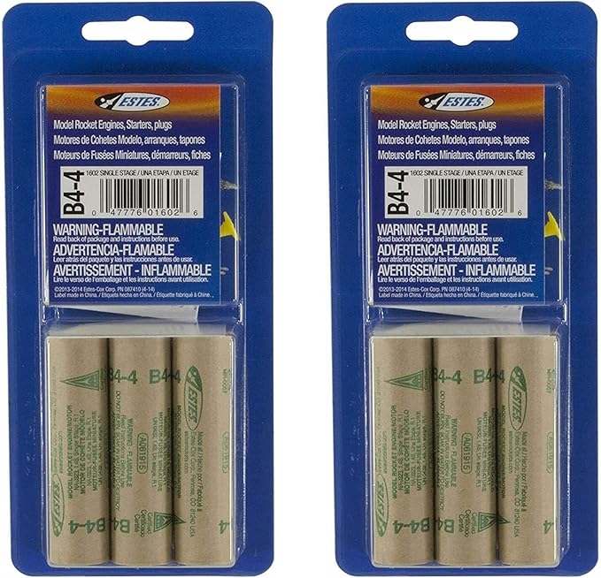 Estes Rockets 10019 B4-4 Engines 3pk (1602)