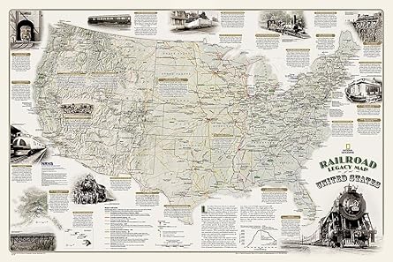 National Geographic 1020721 NAT GEO RR LEGACY MAP LAM