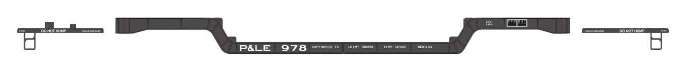 PREORDER Walthers Mainline HO 910-50241 81' 8-Axle Depressed Center Flatcar, Pittsburgh & Lake Erie #978