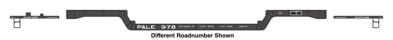 PREORDER Walthers Mainline HO 910-50243 81' 8-Axle Depressed Center Flatcar, Pittsburgh & Lake Erie #980