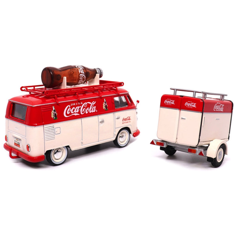PREORDER Atlas 1/43 820064 1960 Volkswagen Kombi T1 Cargo Van with Trailer, Coca-Cola