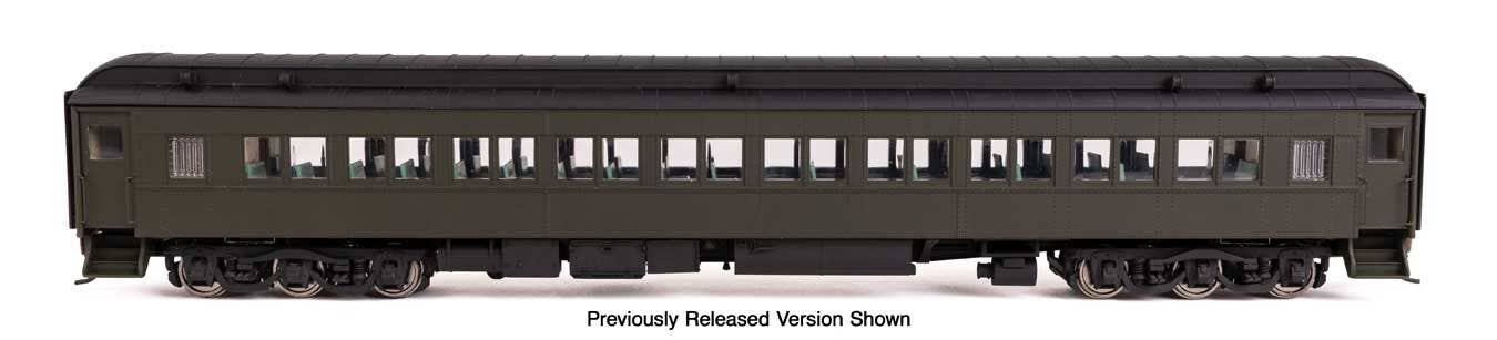 Walthers Proto HO 920-17600 Lighted 82' Pullman-Built Heavyweight Paired-Window Coach, Painted Unlettered