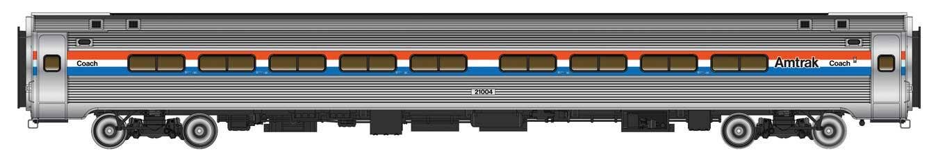 PREORDER Walthers Proto HO 920-11210 85' Amfleet I 84-Seat Coach, Amtrak Phase III #21004