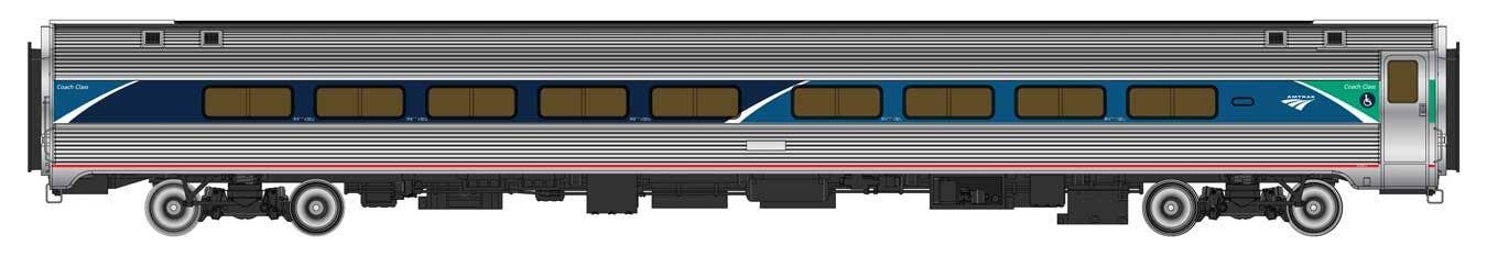 PREORDER Walthers Proto HO 920-12234 85' Amfleet II 59-Seat Coach Lighted, Amtrak Phase VII