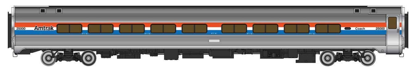 PREORDER Walthers Proto HO 920-11224 85' Amfleet II 59-Seat Coach, Amtrak Phase III #25000