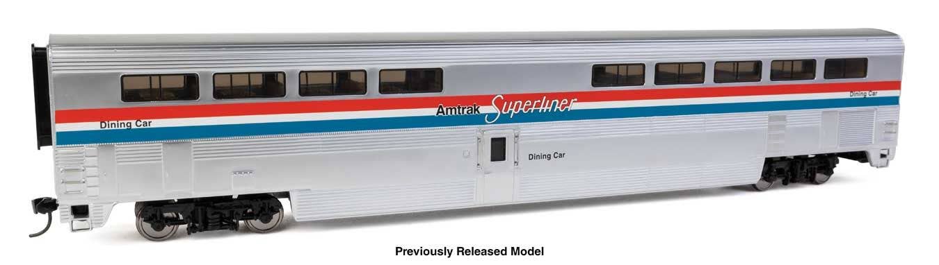 PREORDER Walthers Proto HO 920-12034 Lighted 85' Pullman-Standard Superliner I Diner, Amtrak Phase III #38003