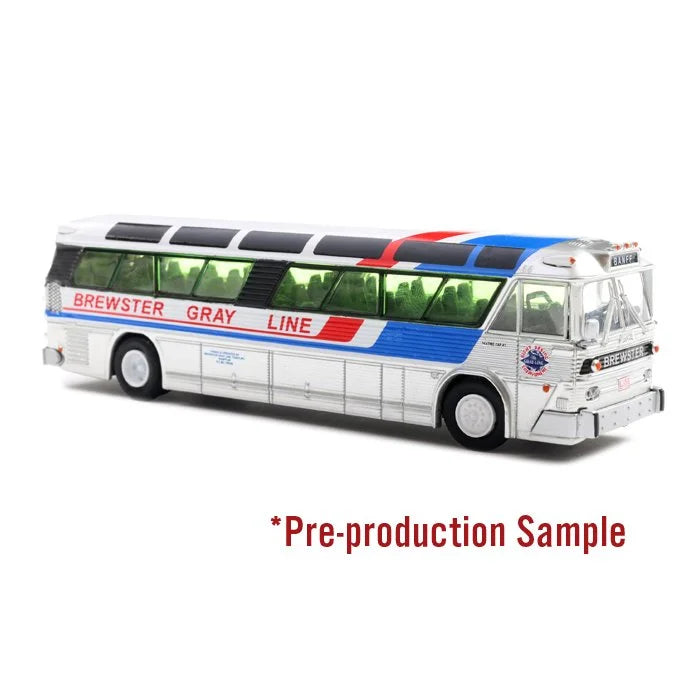 PREORDER Iconic Replicas HO 87-0628 1964 MCI MC-5A Coach, Brewster Gray Line