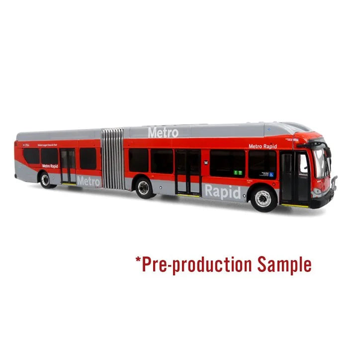 PREORDER Iconic Replicas HO 87-0655 NFI Xcelsior XN60 Articulated Transit Bus, Los Angeles Metro Rapid