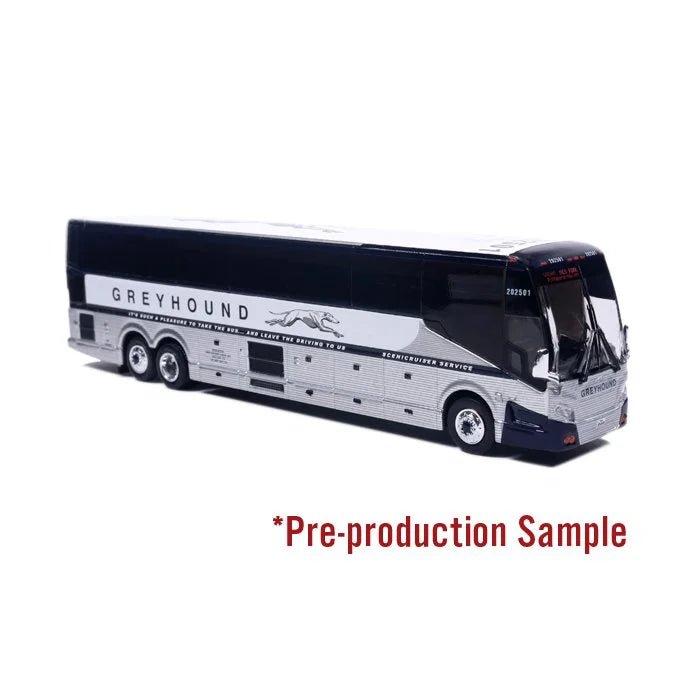 PREORDER Iconic Replicas HO 87-0659 Prevost H3-45 Coach, Greyhound Scenicruiser Vintage Livery