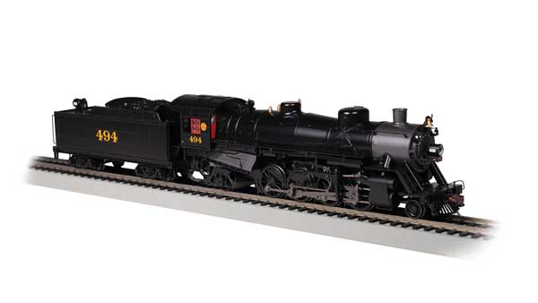 Bachmann Trains HO 54408 USRA Light 2-8-2 Mikado with Medium Tender, Seaboard Air Line #494 (DCC Ready)