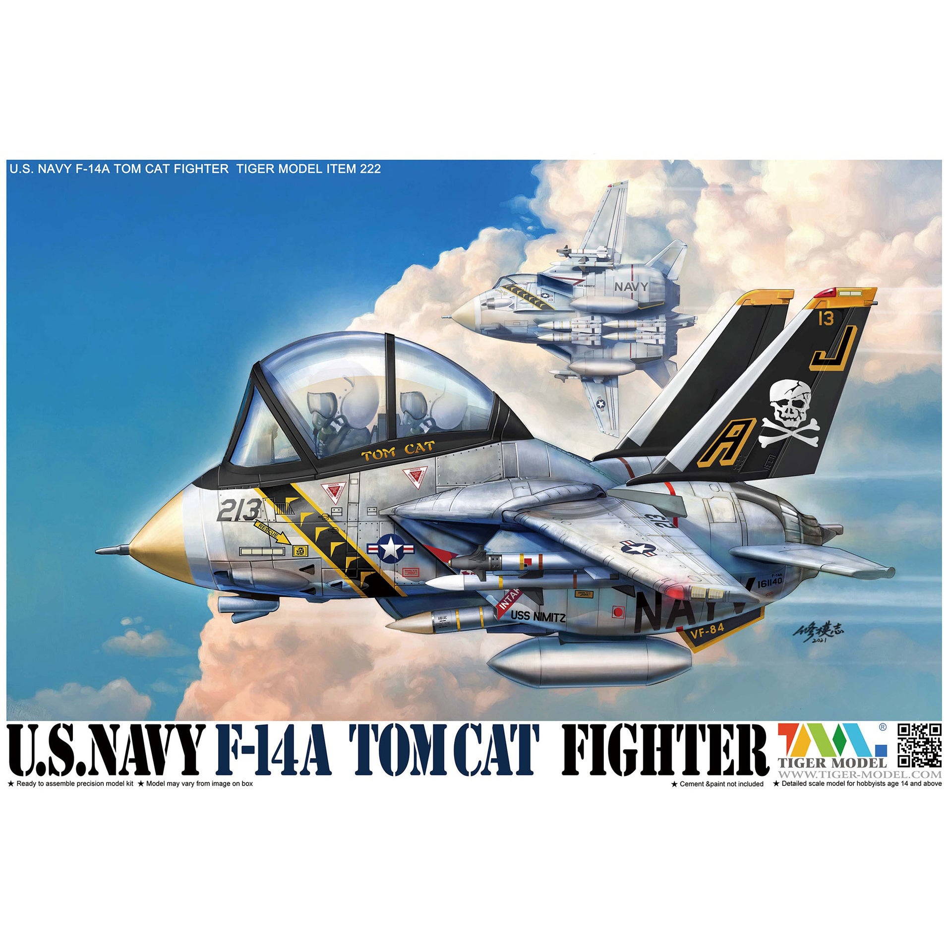 Tiger Model 222 Cute Series F-14A Tomcat Fighter