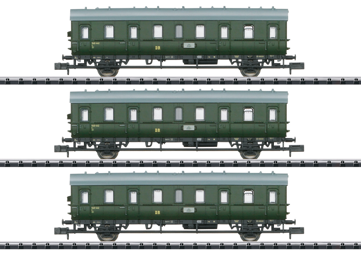 PREORDER Minitrix N 18277 2 Type DR B 541 & Btr-541 Commuter Set, Deutsche Reichsbahn (3-Pack)