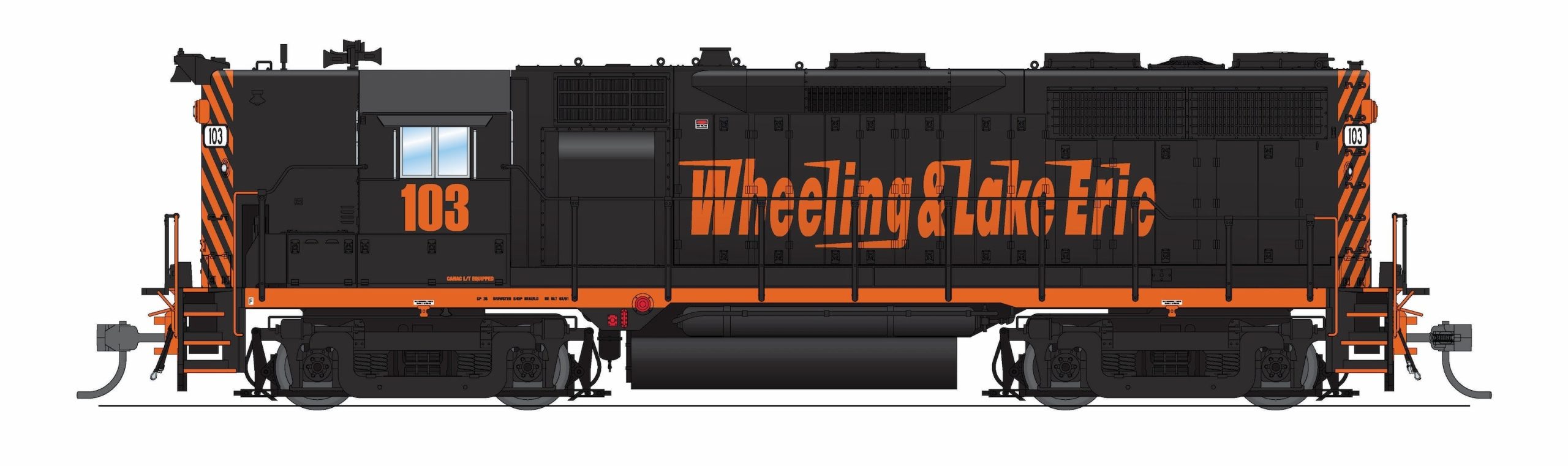 BLI 8939 EMD GP35, W&LE 103, Black & Orange, High Hood, DCC Ready, HO