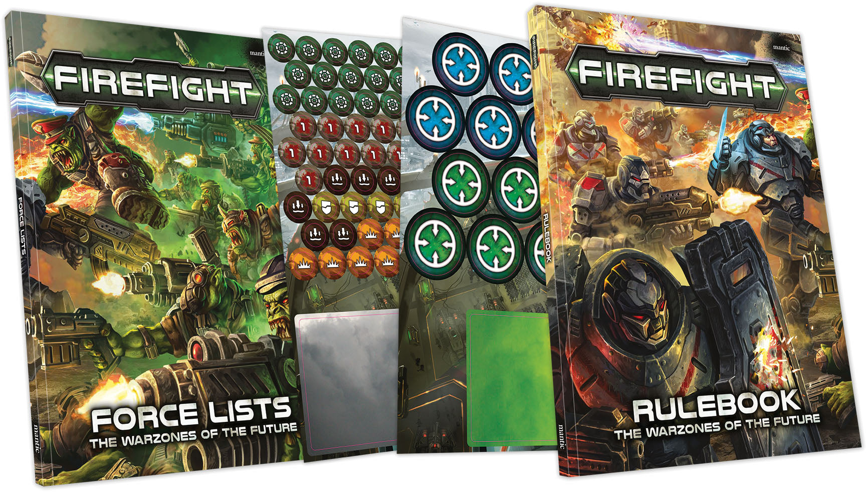 Firefight: Rule Book and Counter Combo (Mantic Essentials)