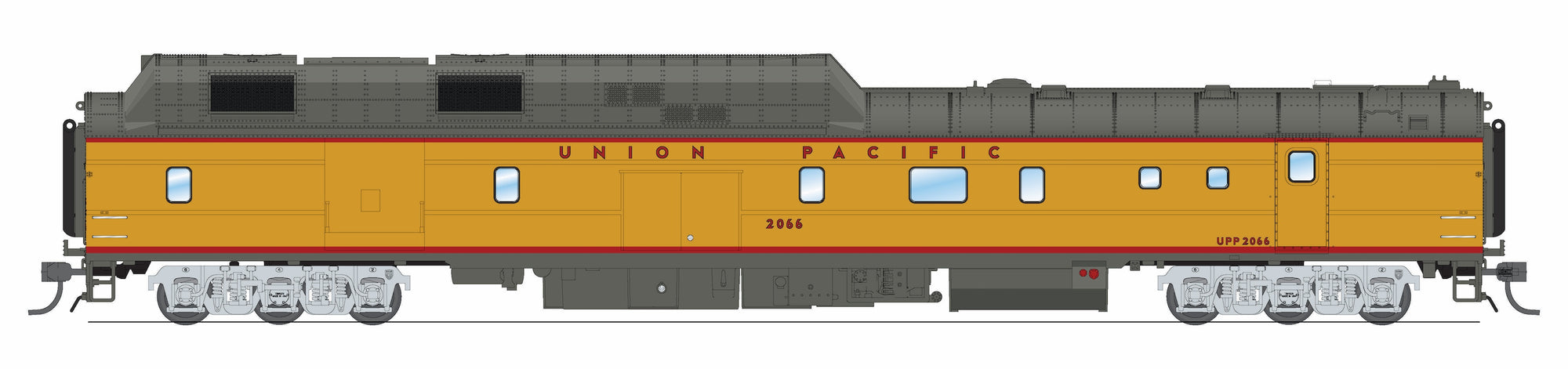 PREORDER Broadway Limited Imports HO 9124 Power Car Without Roof Antenna, Union Pacific #2066