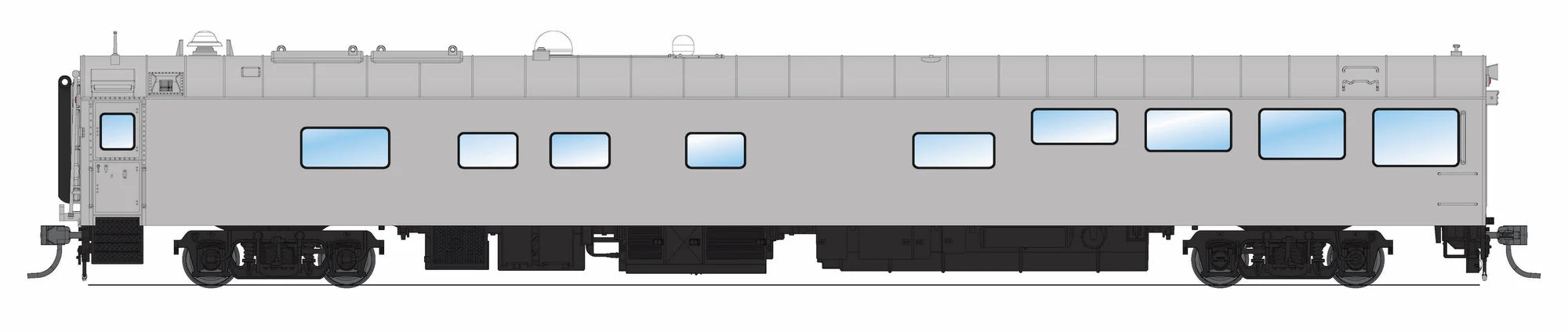 PREORDER Broadway Limited Imports HO 9163 Track Inspection Car, Unlettered / Painted Primer Gray