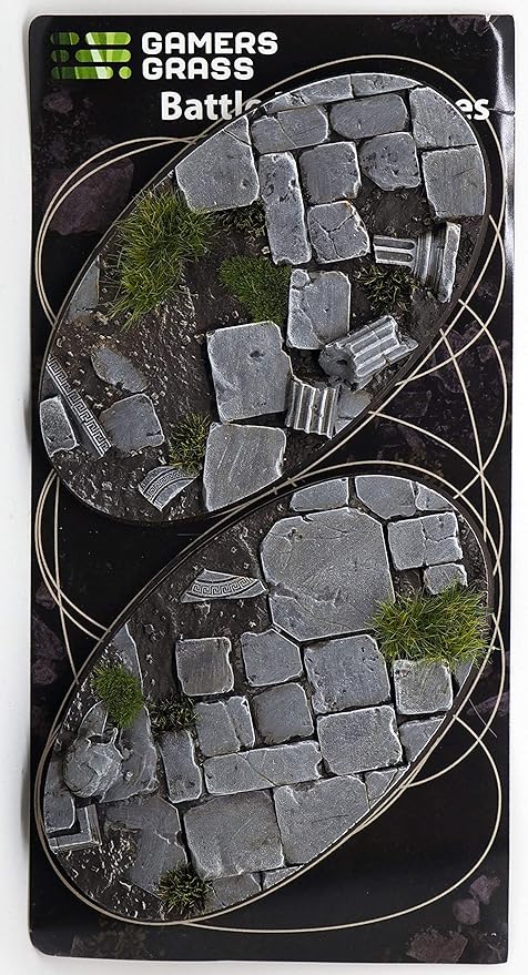 Gamers Grass Battle Ready Bases - Temple - Oval 90mm (x2)