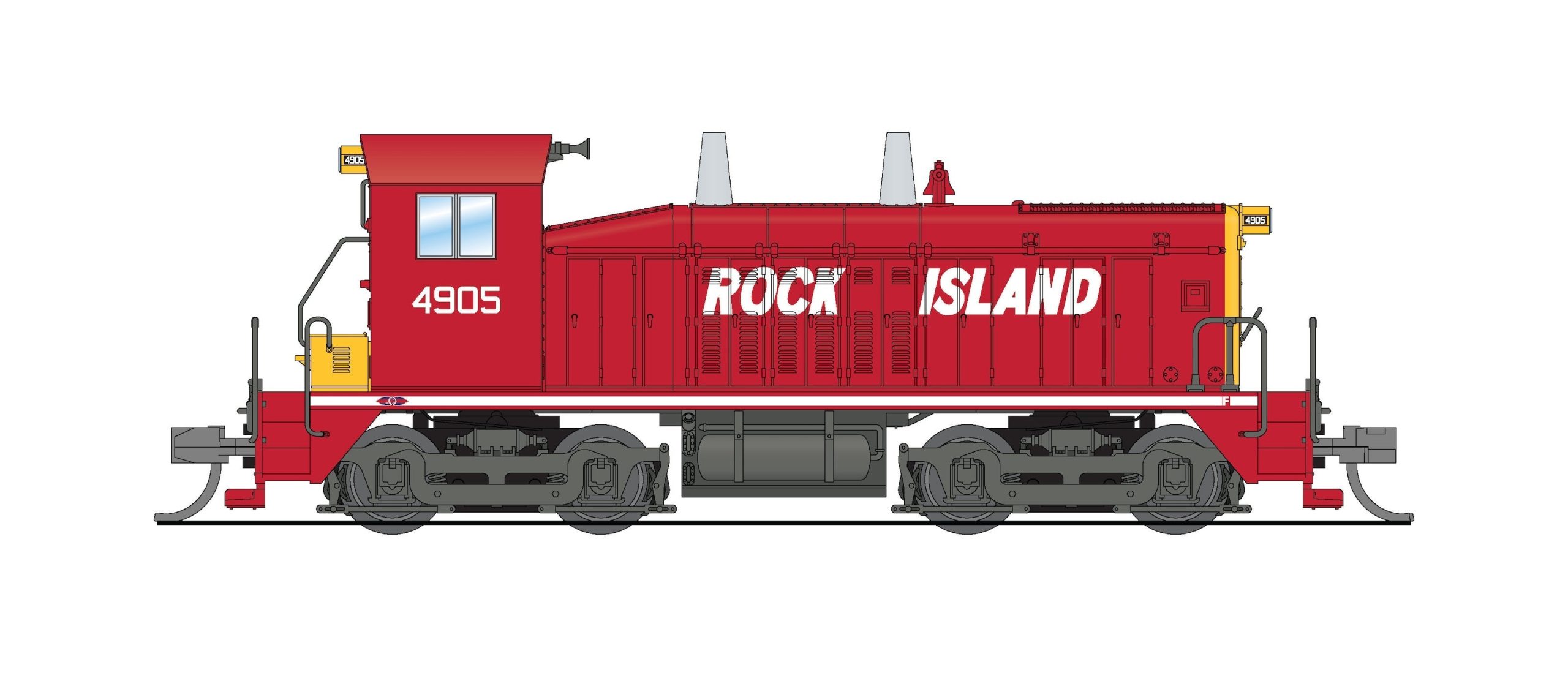 BLI 9312 EMD NW2 Switcher, Rock Island 4905, Red & Yellow, Paragon4 Sound/DC/DCC, N